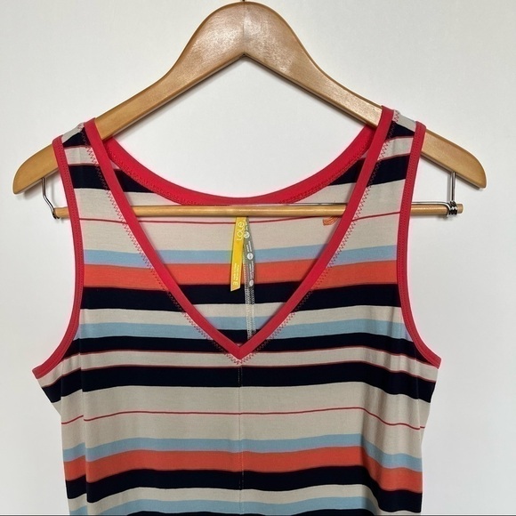 LOLE anna v-Neck stripe tank dress size medium - Picture 4 of 11